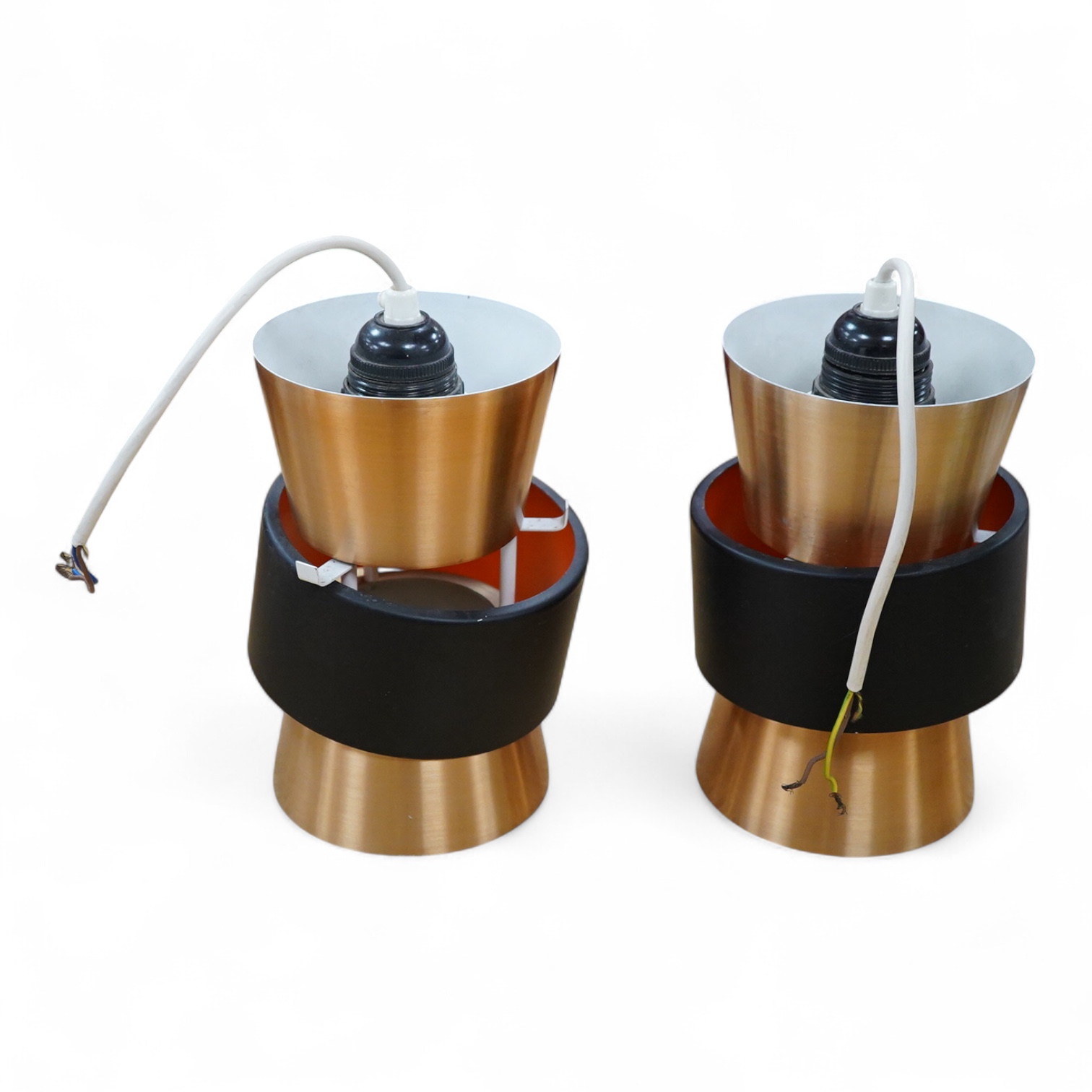 Jo Hammerborg, Denmark - a pair of pendant light fittings, 19cm